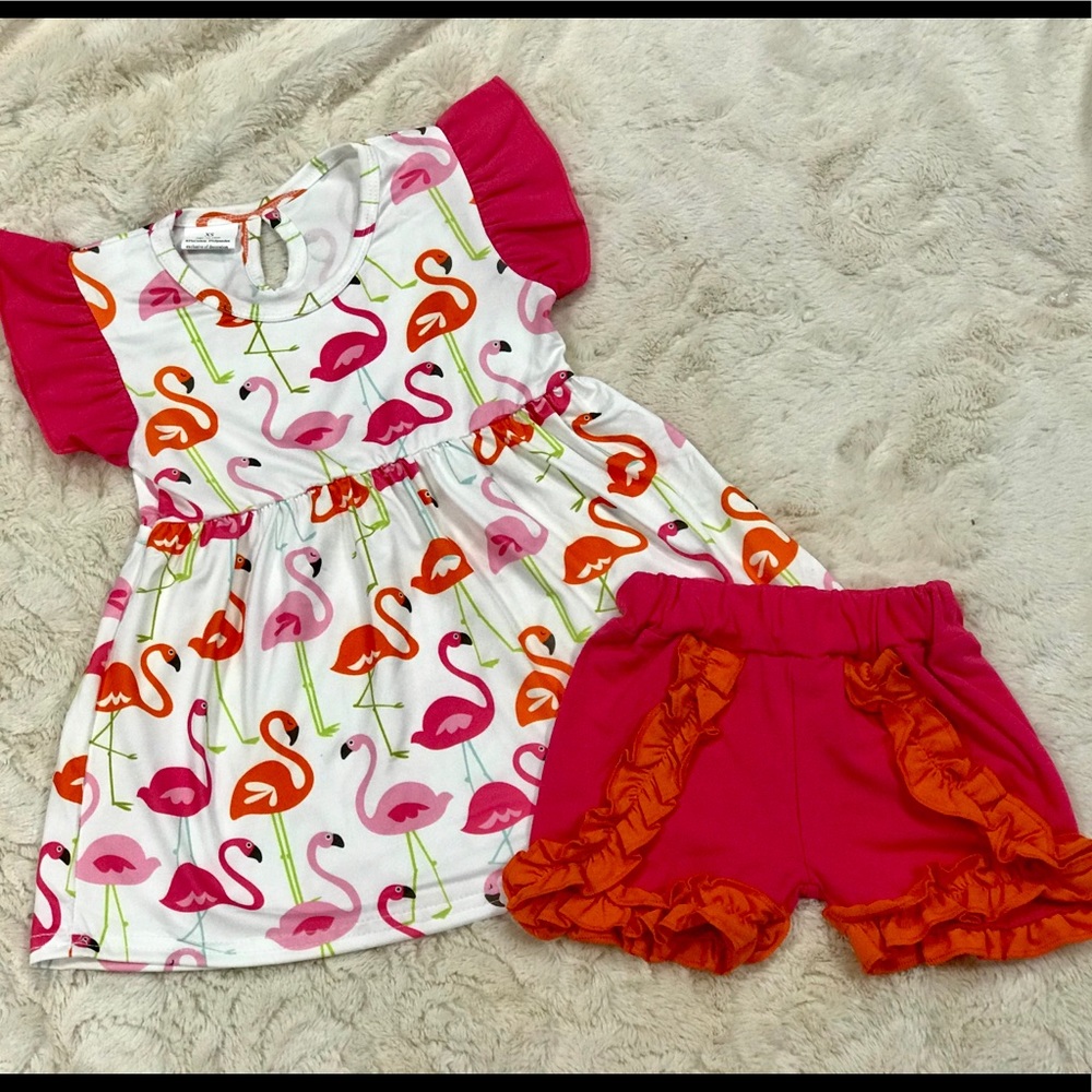 NWT Flamingo Boutique Short Set